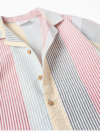 Camicia a manica corta in cotone a righe You&Me