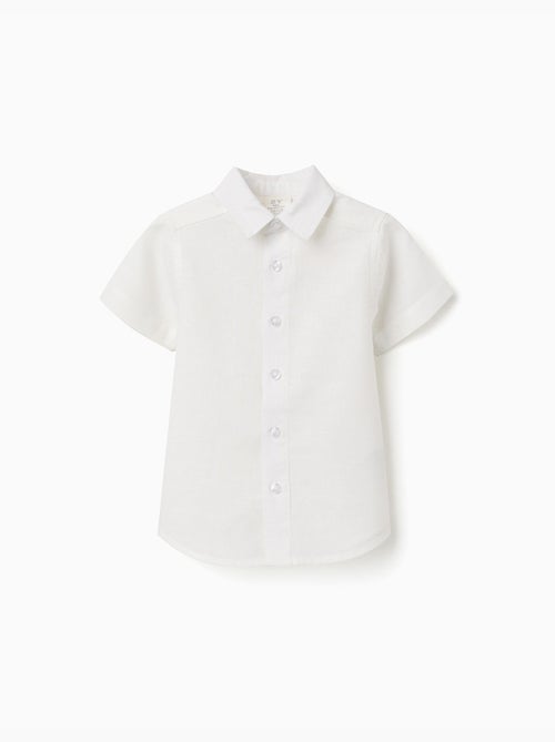 Camicia a manica corta in lino e cotone - Kiabi