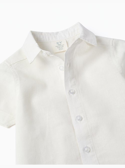 Camicia a manica corta in lino e cotone - Kiabi