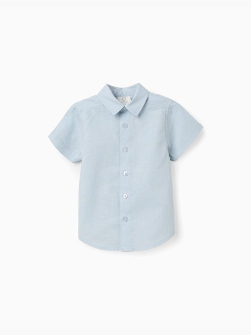 Camicia a manica corta in lino e cotone - Kiabi