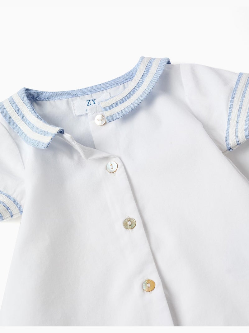 Camicia a manica corta + pantaloncini in cotone Blu chiaro - Kiabi