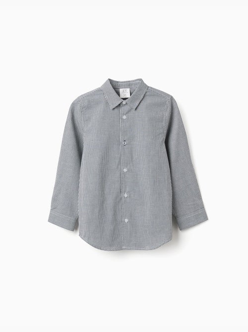 Camicia a manica lunga con motivo a quadretti - Kiabi