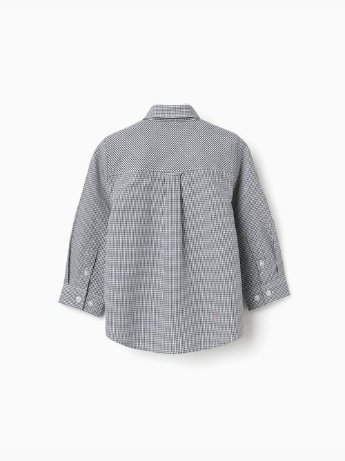 Camicia a manica lunga con motivo a quadretti - Kiabi