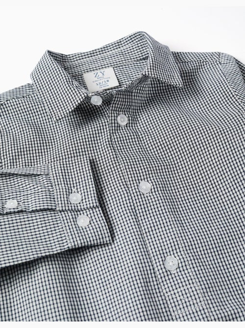 Camicia a manica lunga con motivo a quadretti - Kiabi
