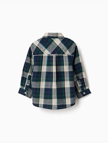 Camicia a manica lunga in cotone a quadri b&s