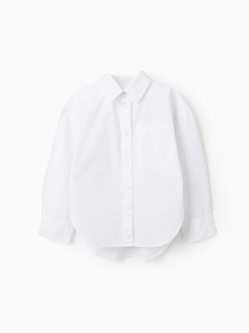 Camicia a manica lunga in popeline con spalle scese - Kiabi