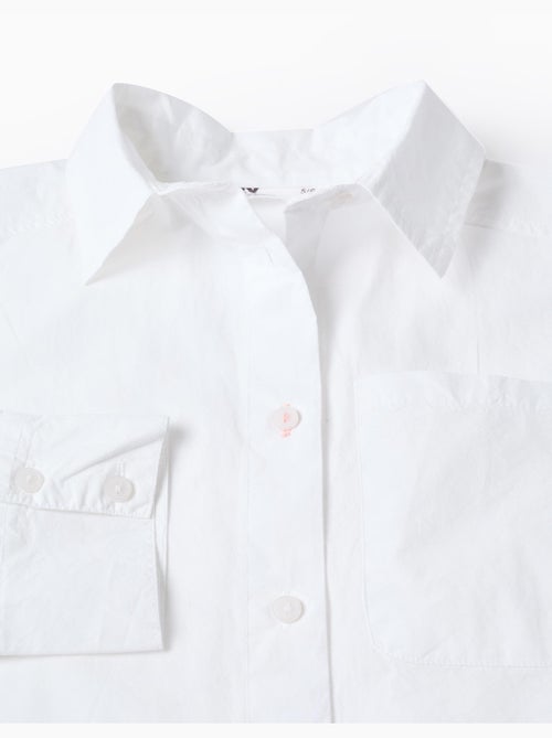 Camicia a manica lunga in popeline con spalle scese - Kiabi