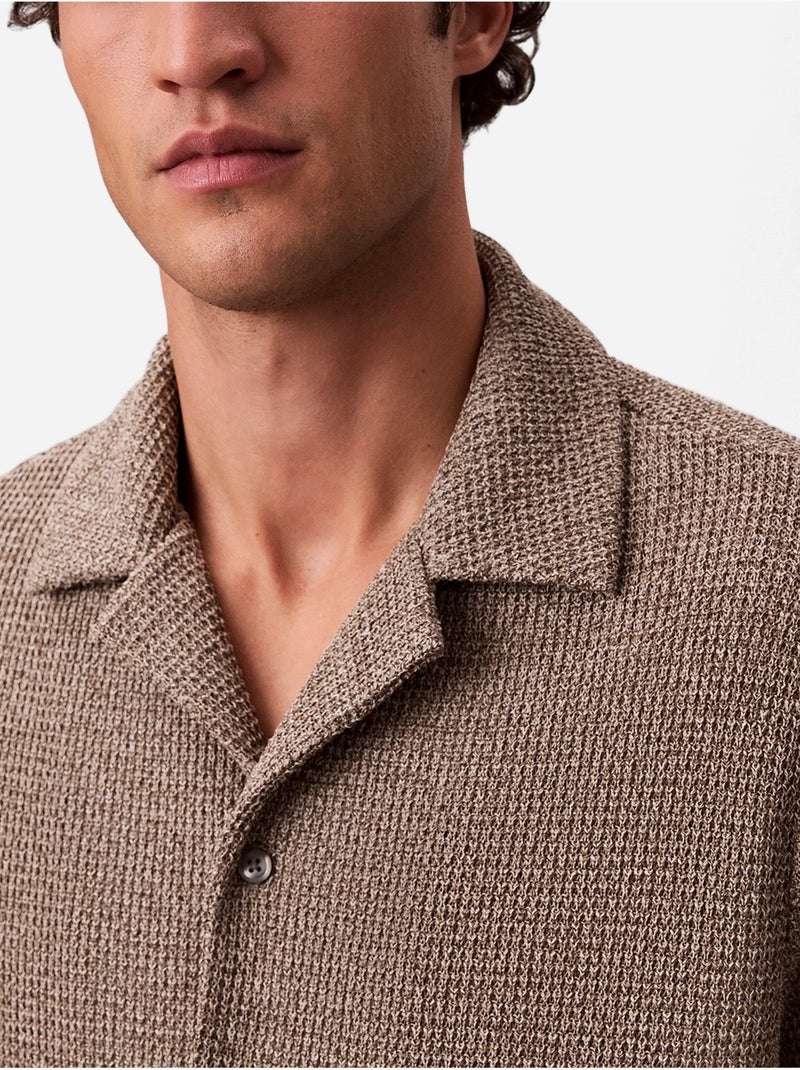 Camicia a maniche corte - Calvin Klein Ecru - Kiabi