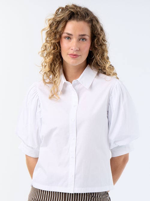 Camicia a maniche corte a palloncino - Kiabi