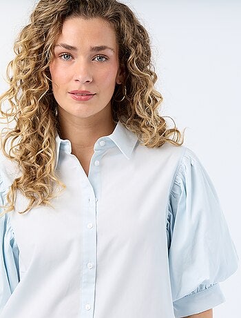 Camicia a maniche corte a palloncino