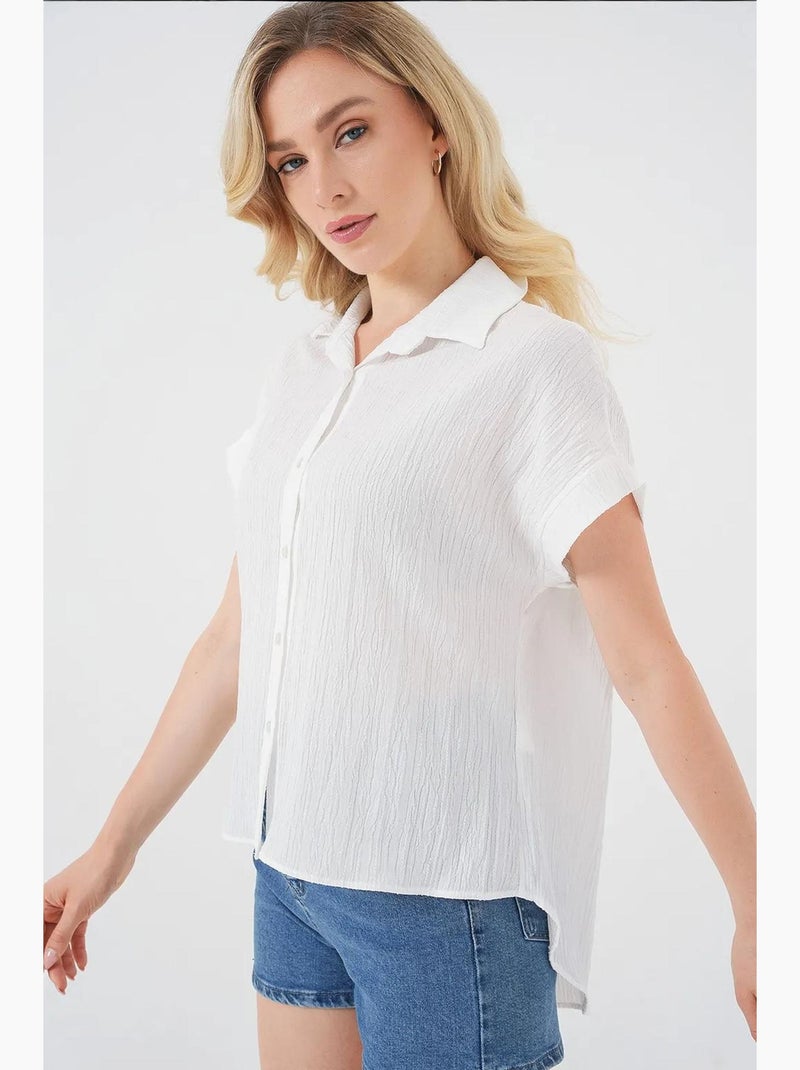 Camicia a maniche corte a righe bdart Bianco - Kiabi