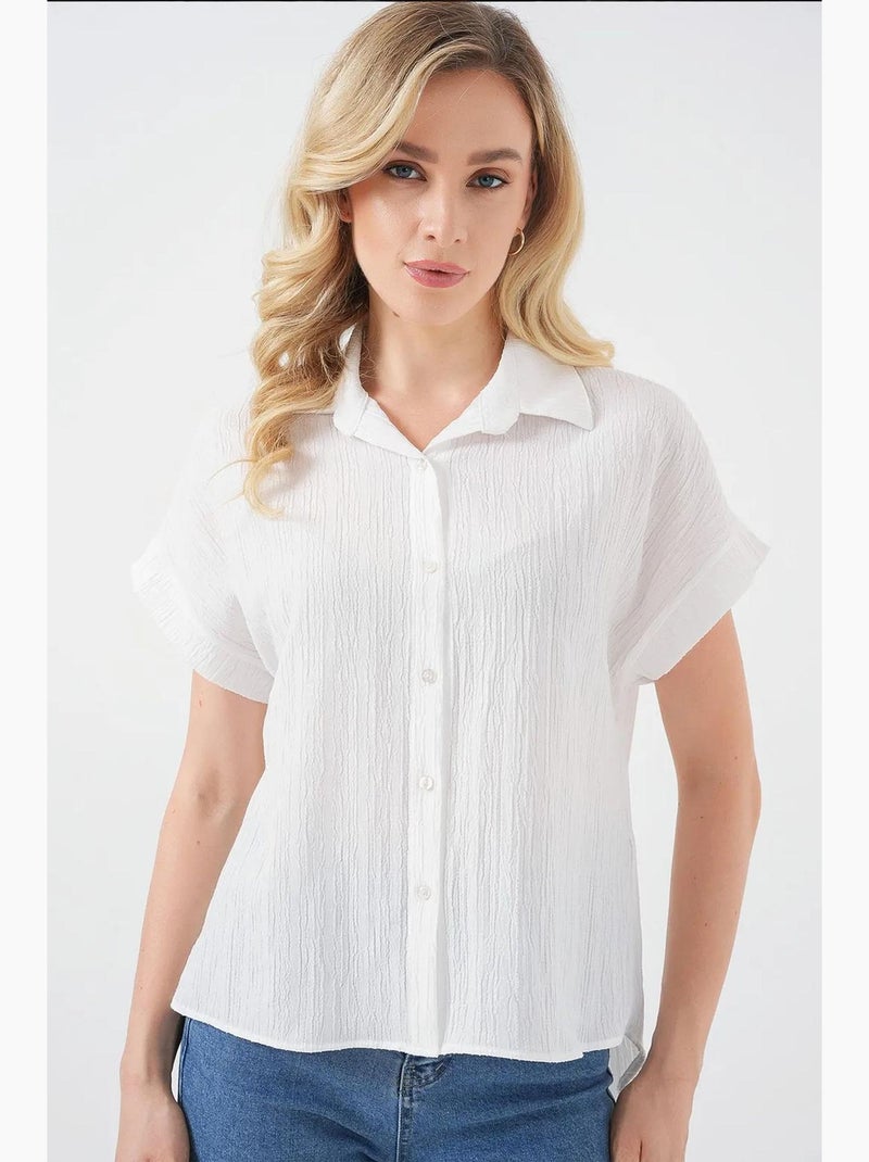 Camicia a maniche corte a righe bdart Bianco - Kiabi