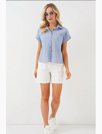 Camicia a maniche corte a righe bdart