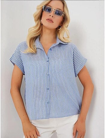 Camicia a maniche corte a righe bdart