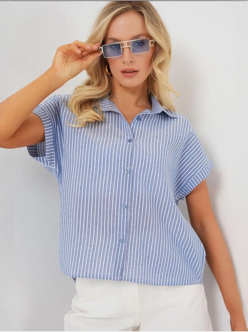 Camicia a maniche corte a righe bdart - Kiabi Camicia a maniche corte a righe bdart - Kiabi