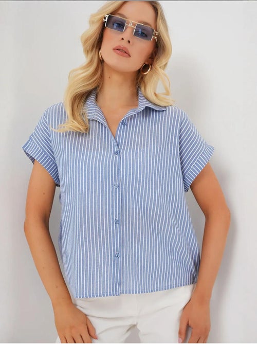 Camicia a maniche corte a righe bdart - Kiabi Camicia a maniche corte a righe bdart - Kiabi