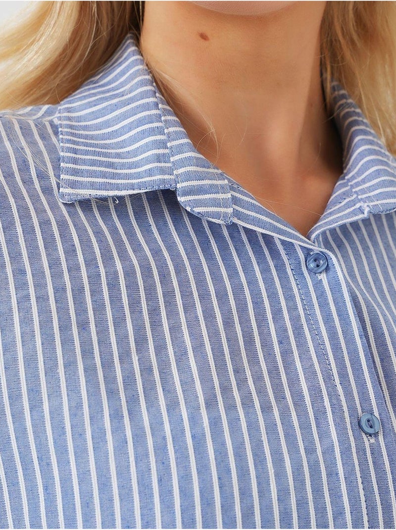 Camicia a maniche corte a righe bdart Blu - Kiabi