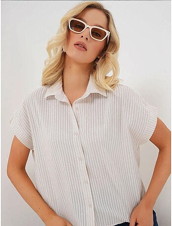 Camicia a maniche corte a righe bdart