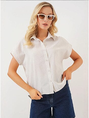 Camicia a maniche corte a righe bdart