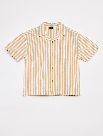 Camicia a maniche corte a righe