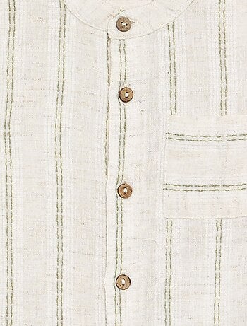 Camicia a maniche corte a righe