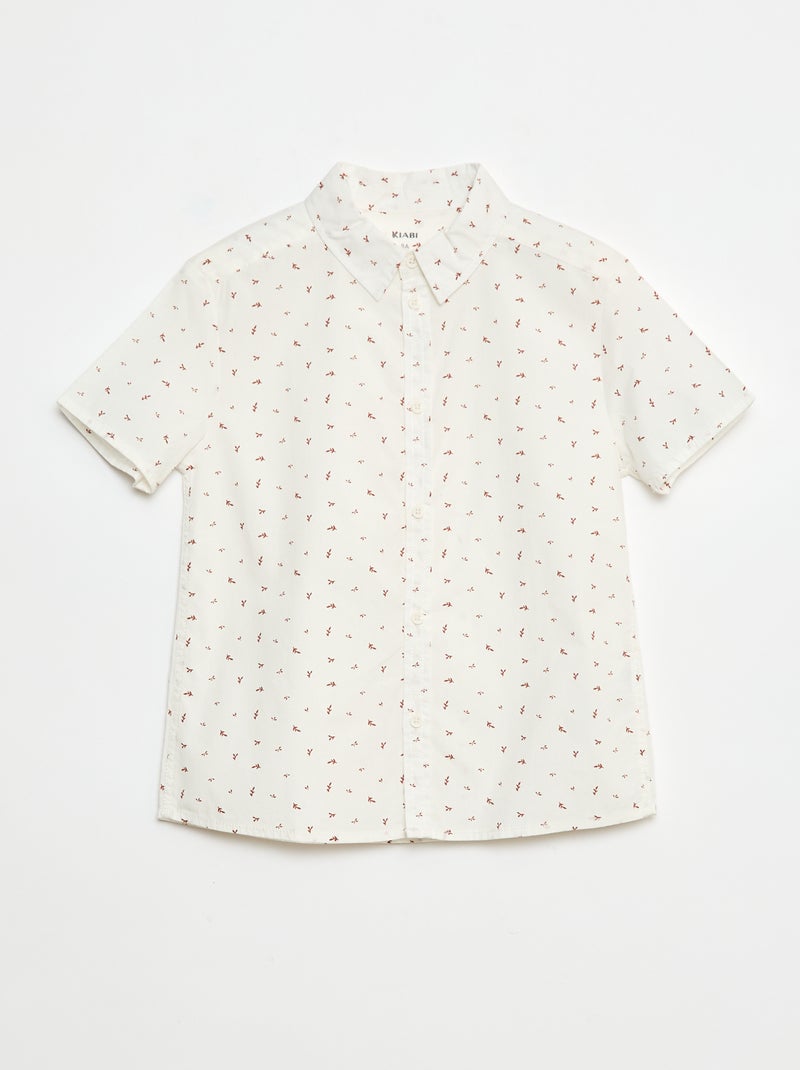 Camicia a maniche corte a righe Bianco - Kiabi