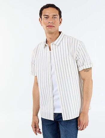Camicia a maniche corte a righe
