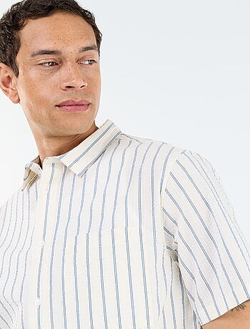 Camicia a maniche corte a righe