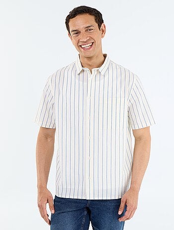 Camicia a maniche corte a righe