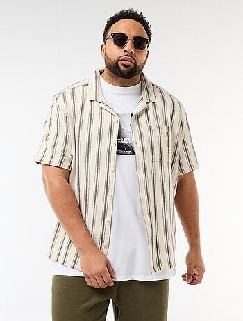 Camicia a maniche corte a righe