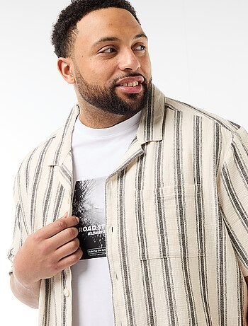 Camicia a maniche corte a righe