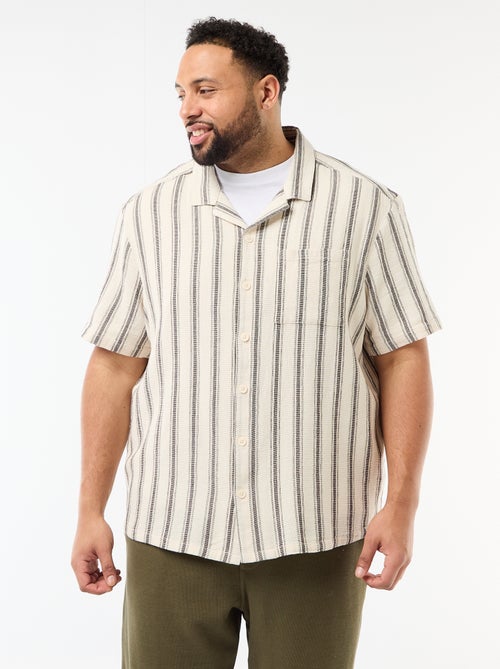 Camicia a maniche corte a righe - Kiabi