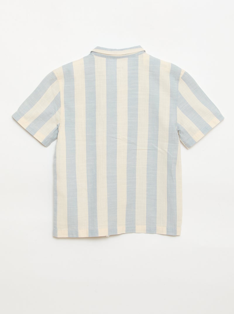 Camicia a maniche corte a righe Blu - Kiabi