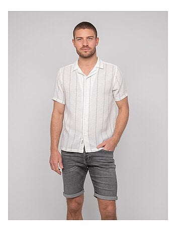 Camicia a maniche corte a righe DERMUNIK