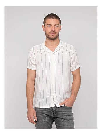 Camicia a maniche corte a righe DIVUGO
