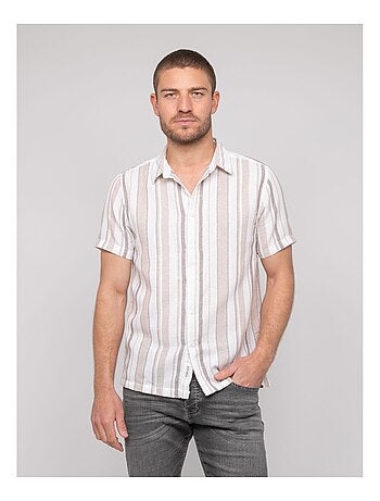 Camicia a maniche corte a righe DOUPARICO