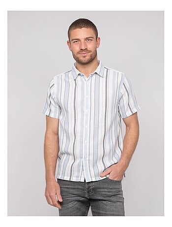 Camicia a maniche corte a righe DOUPARICO