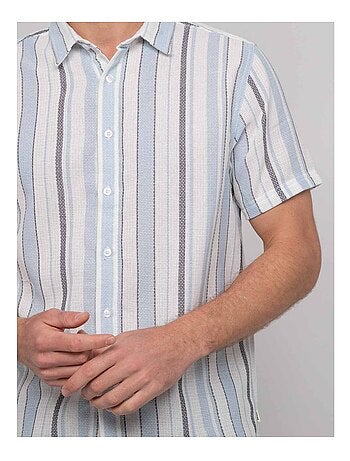Camicia a maniche corte a righe DOUPARICO