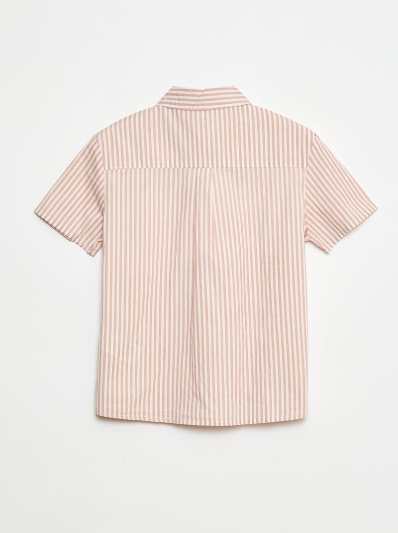 Camicia a maniche corte a righe Marrone - Kiabi