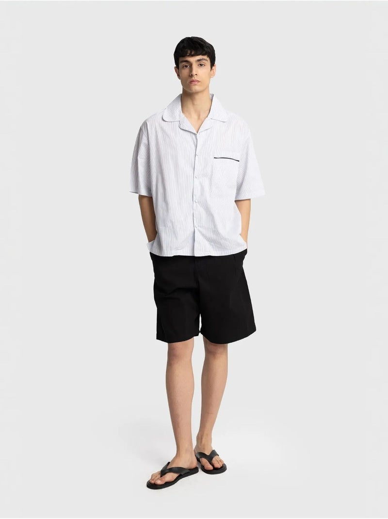 Camicia a maniche corte a righe sottili giesto Bianco - Kiabi