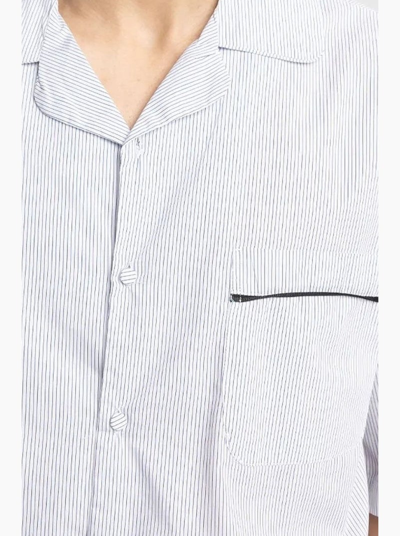 Camicia a maniche corte a righe sottili giesto Bianco - Kiabi