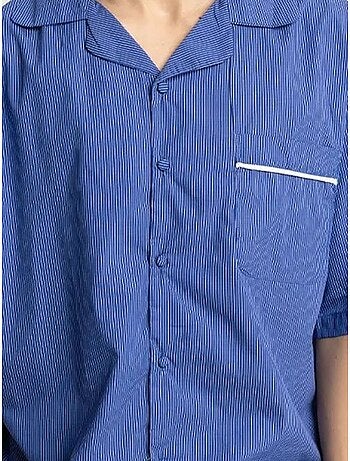 Camicia a maniche corte a righe sottili giesto