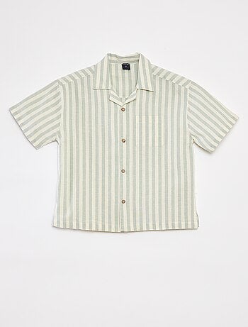 Camicia a maniche corte a righe