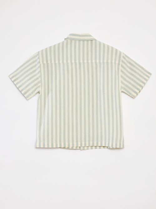 Camicia a maniche corte a righe - Kiabi