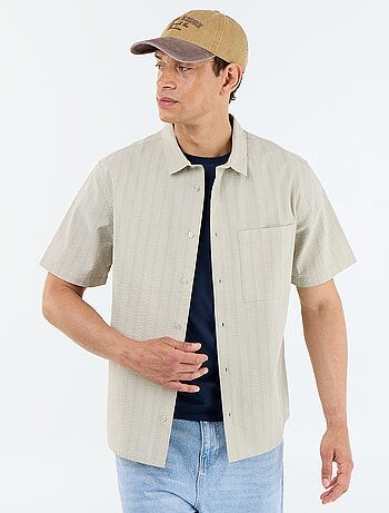 Camicia a maniche corte a righe