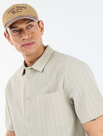 Camicia a maniche corte a righe