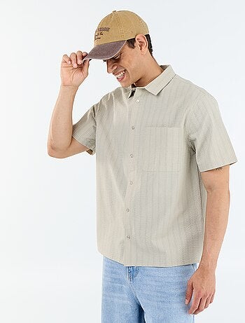 Camicia a maniche corte a righe