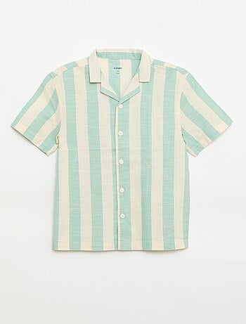 Camicia a maniche corte a righe