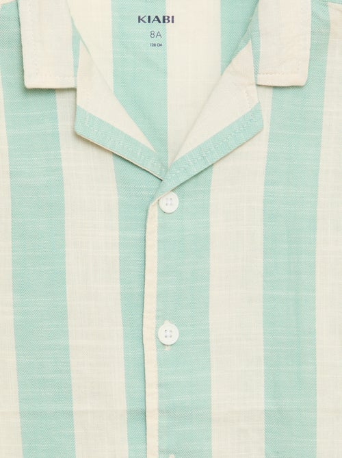 Camicia a maniche corte a righe - Kiabi
