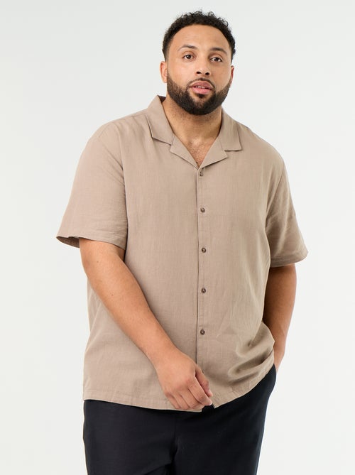 Camicia a maniche corte a tinta unita - Kiabi Camicia a maniche corte a tinta unita - Kiabi